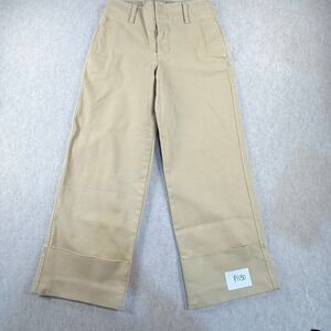 KUT from the Kloth Womens Wide Leg Cuffed Khaki Pants Tan High Rise Size 8